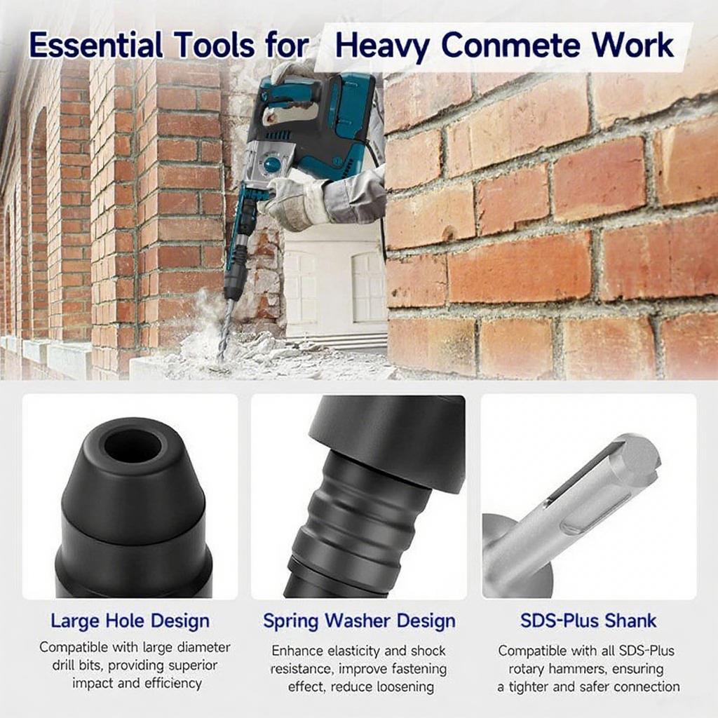 1Pc SDS Plus To SDS Max Converter Drill Adapter Rotary Hammer Adapter Tool Connector Portable Impact Bit Connector Tool