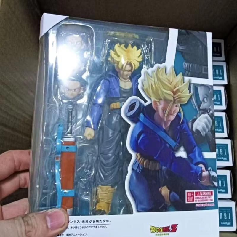 Anime Z Figures Shf Super Saiyan Trunks Action Figure Collection Model 15cm Future Boy Torankusu Movable Toys Gifts