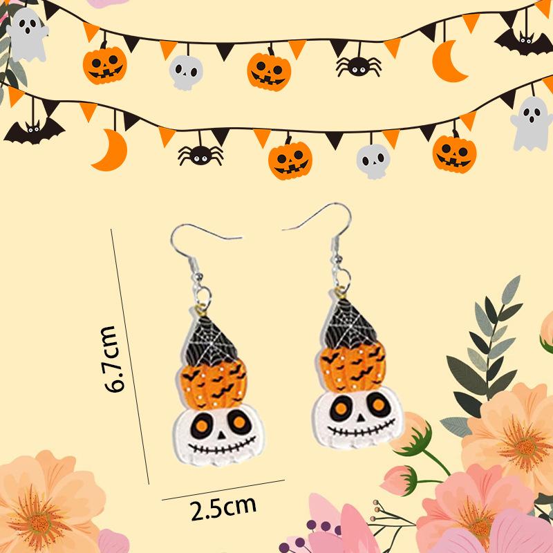 Glitter Board Ghost Pumpkin Acrylic Earrings Earrings Pendant Girl