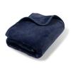 Asoboze MONO Blanket, Half Size, Approx. 135 X 80 Cm, 3-Way Washable Blanket with Snap Buttons, Fluffy and Warm for Men and Women, Navy (kt-g312-na)