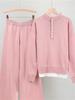 Female Autumn Loose Small Fragrant Style Fake Two-Piece Sweater Set Knitted Wide Leg Pants Two Piece Set