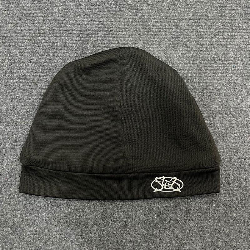 

European and American hip-hop retro pullover fashionable casual letter embroidered double-layer hat OneSize чорний