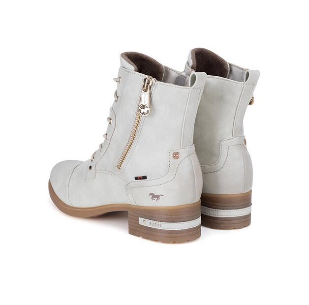 Mustang 1229-513 White Ankle Boots