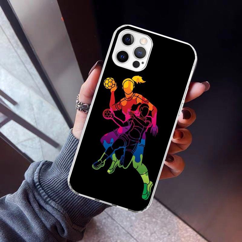 Handball Sport Phone Case For iPhone 17 Air 11 13 Mini 14 15 Plus 16 12 Pro Max 16E SE 7 8 Pattern Soft TPU Back Cover 17 Air 1