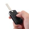 4 Button Flip Key Fob Shell Case Replacement Wear Resistant for 207-407 Citroen C1-C4 with Key Chain Screwdriver Tools
