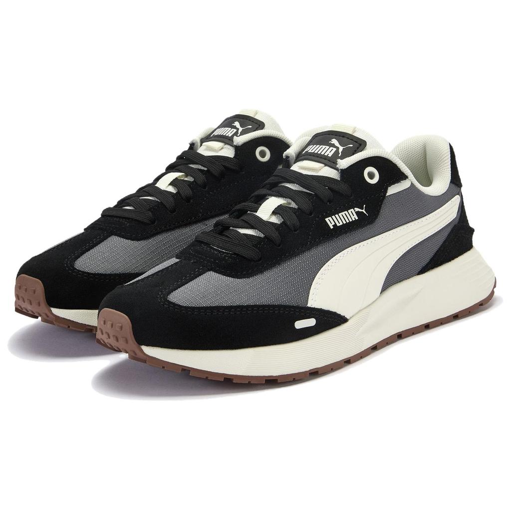 Puma Runtamed Bequeme Vielseitige Langlebige Low-Top Lifestyle Freizeitschuhe Unisex Sneaker Grau Weiß Schwarz 406019-06