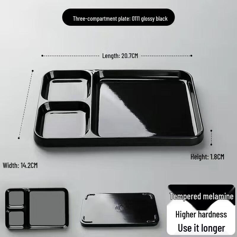 Melamine Divided Dipping Sauce Plates (10-Pack)