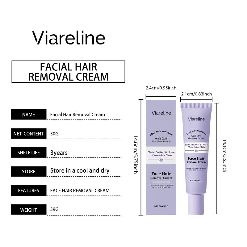 Facial Hair Removal Cream for Women Painless Lip Chin Inhibitor Hydrating Calming Serum Daily Skincare Routine
