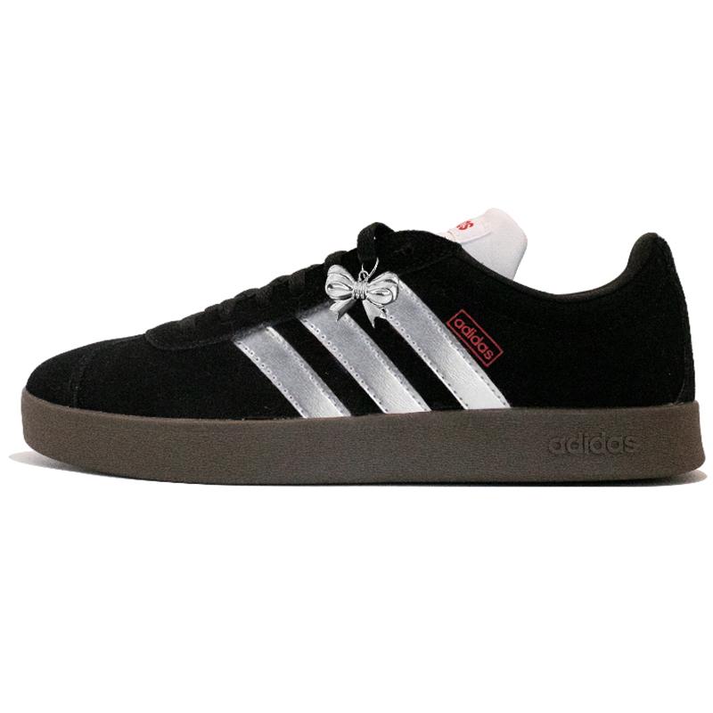

Adidas VL COURT 2.0 Silver Ballet Abrasion Resistant Abrasion Resistant Low top Skateboard Shoes Unisex Black Silver HQ1801(Team562-) 35⅔