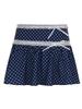 Retro Polka Dot Bow Lace Trim A-line Skirt - Summer Slimming Style