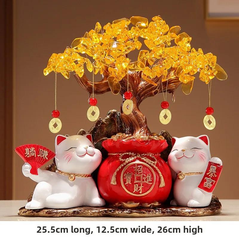 

Фонарь Кот Удачи Круг Украшение Дерево Денег Удачи Украшение для Гостиной подарок на новоселье открытие