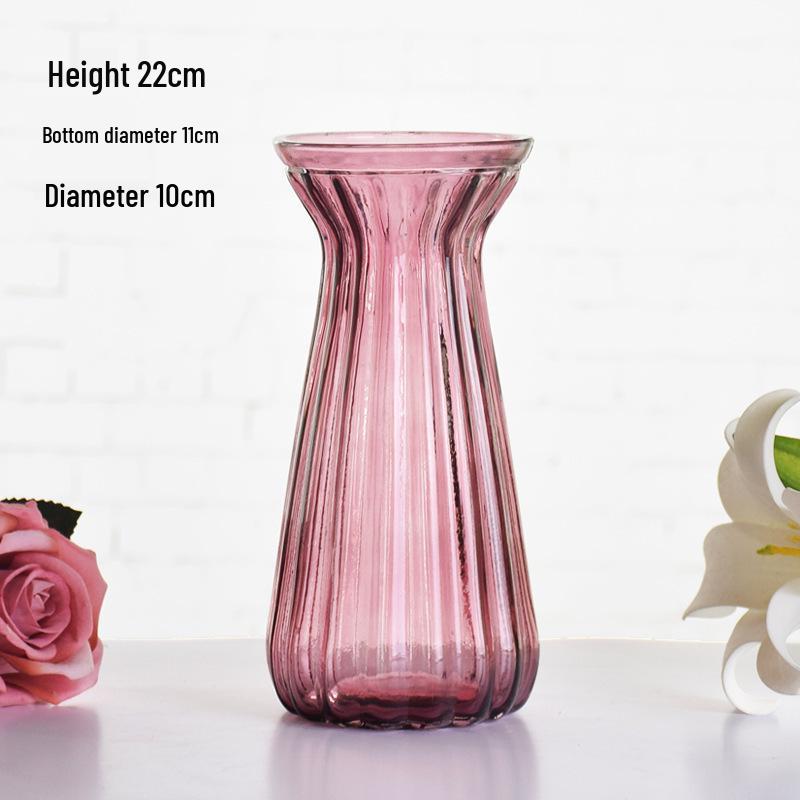 Elegant European Glass Vase for Fresh or Dried Flowers - Creative Home Decor