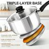 MICHELANGELO Nonstick Saucepan Set Stainless Steel Milk Pot with Bakelite Handle 1QT & 2QT &3QT Saucepan with Lid for All Stoves