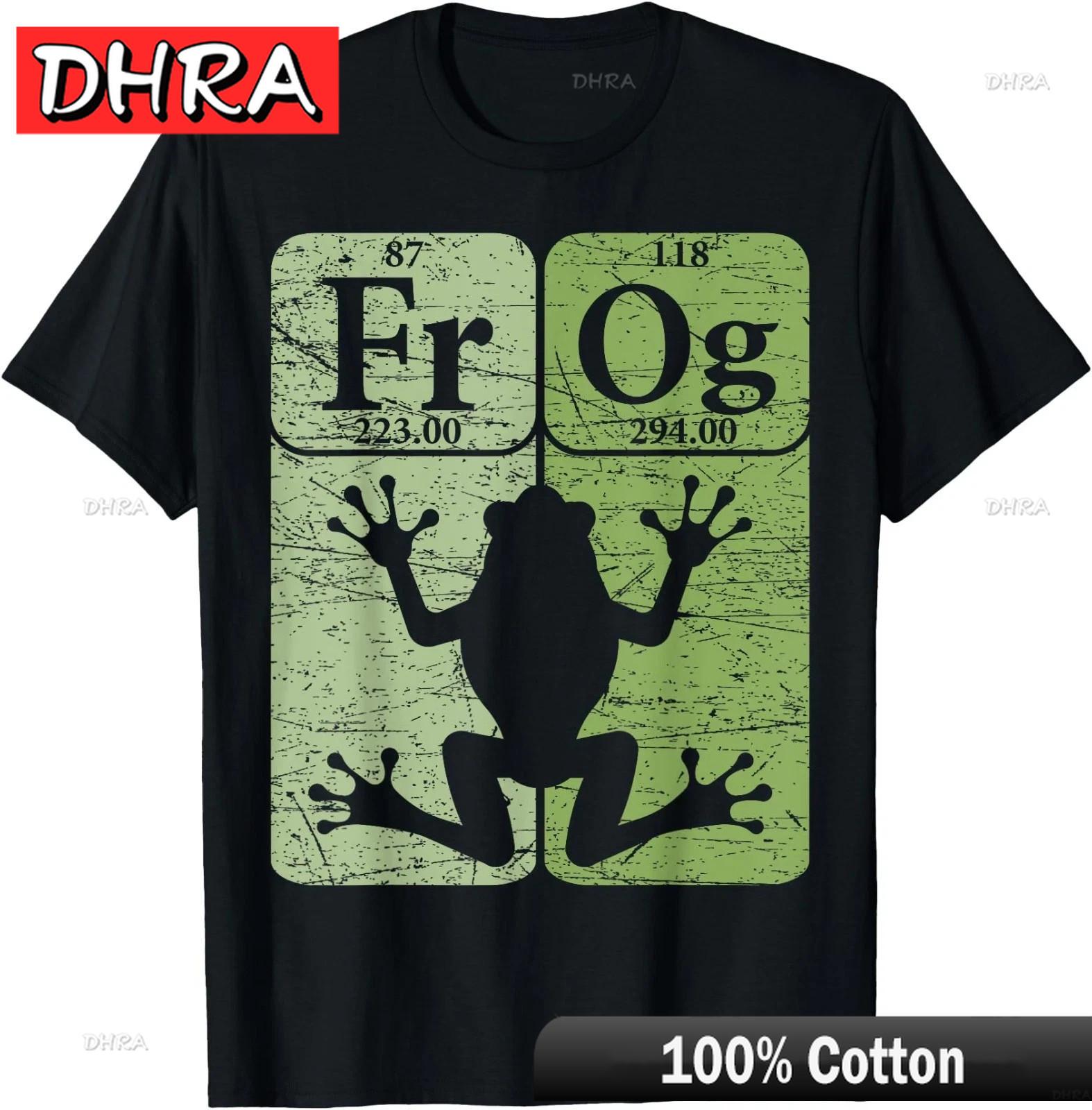 

Frog Periodic Table EleUnisexts Herpetologist Frog Lover Retro Tee Adult Shirt Tees Clothing for Weekend Style TShirt Women Spain 4XL