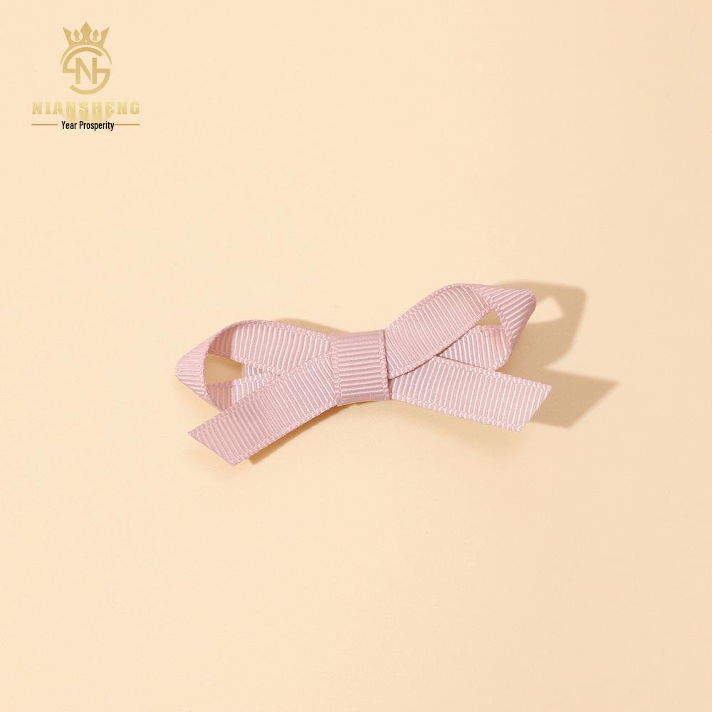 Korean Handmade Pink Bow Hair Clips for Girls