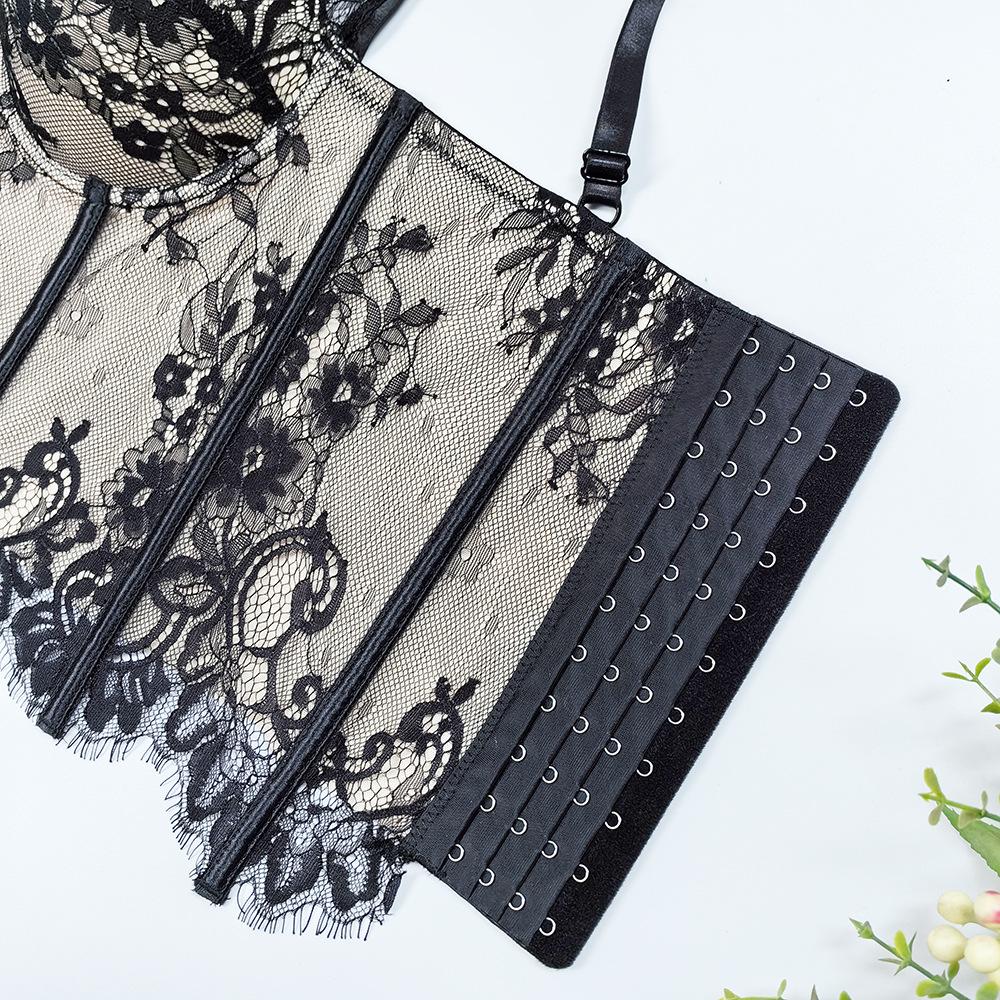 Cross-Border Bestseller: Sexy Lace Strapless Bustier with Cut-Out Design