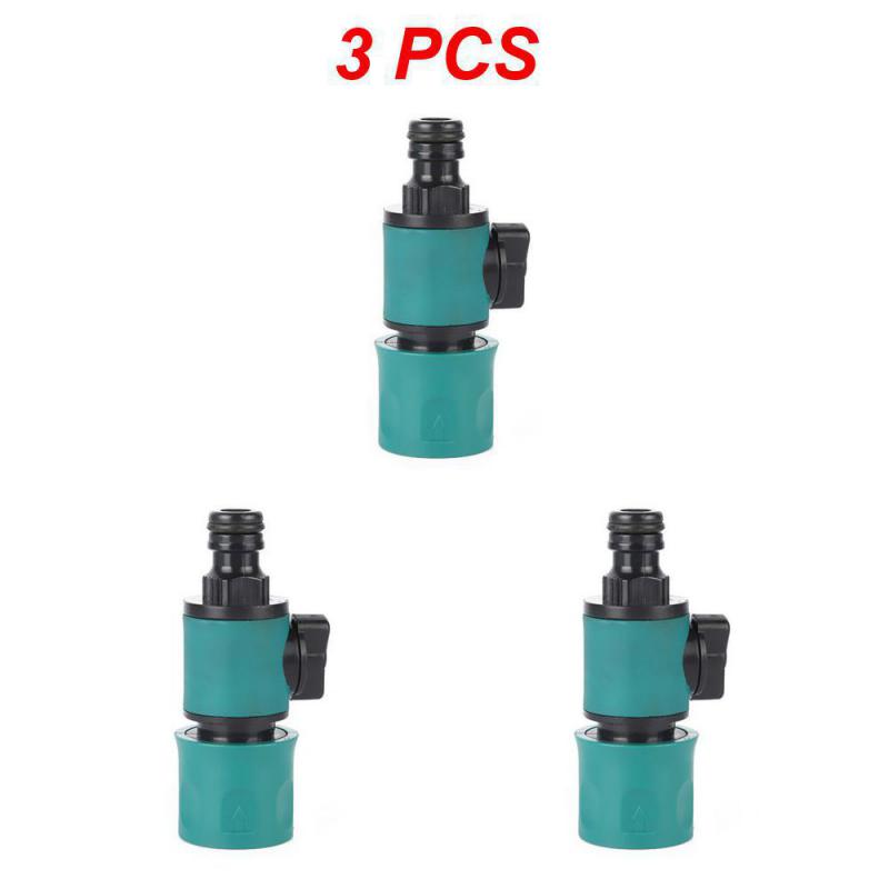 Plastic Garden Hose Quick Connect with Shutoff Valve Quick Connectors with Valve for Water Hose Coupling Quick Release Kit