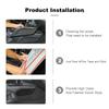 Car Steering Wheel Door Handle Decoration Center Console Cover Protective Sticker For Ford Mustang 2015 Up ABS Car Accessories Carbon Fiber Black
