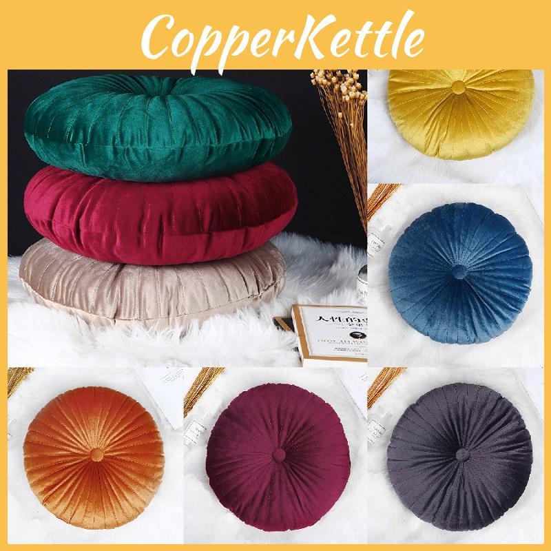 Cozy Round Pumpkin Back Seat Chair Cushion With Soft Velvet Touch And Durable Design