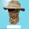 Camouflage Round Edge Hat Headgear Set Outdoor Mountaineering Bucket Hat Drawstring Windproof Benny Hat Travel Mountaineering Fishing Hat