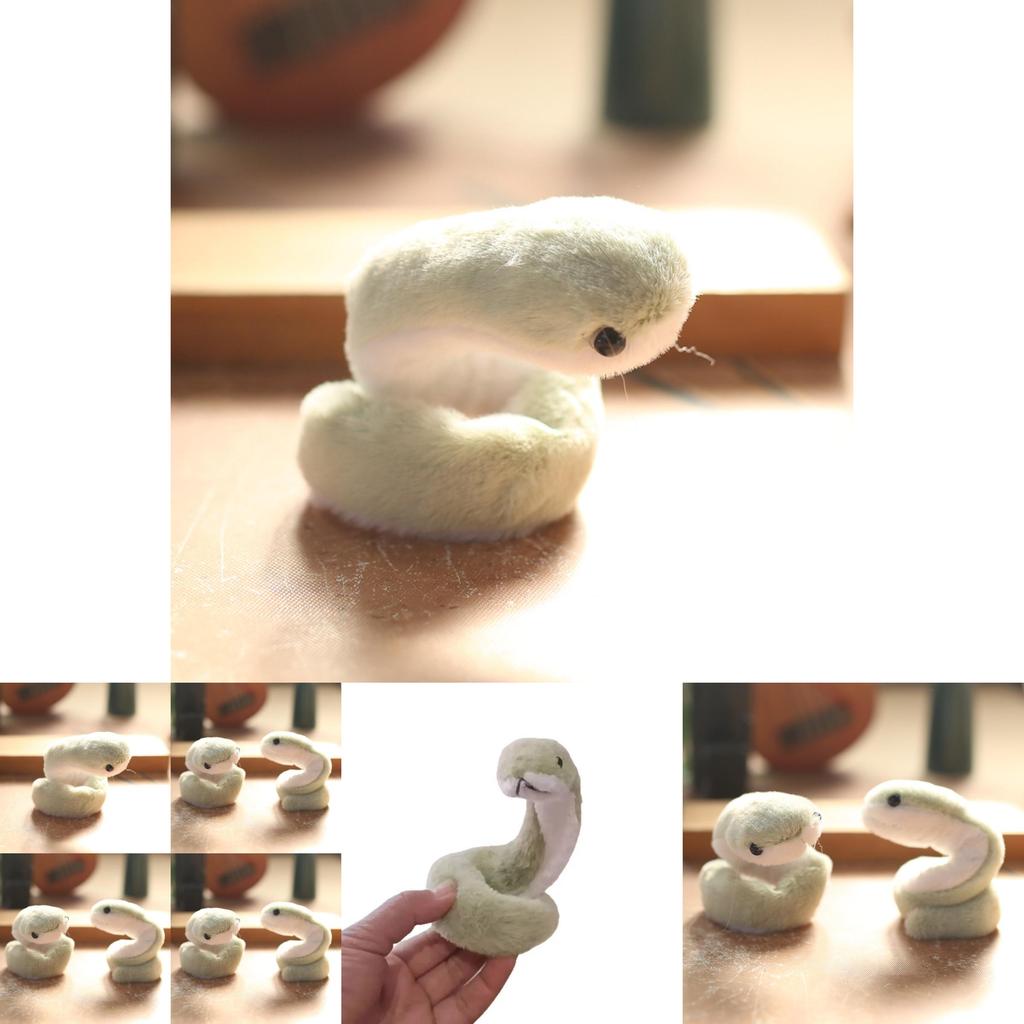 Cute Snake Plush Toy Keychain With Soft Short Plush For Bag Decor And Gift