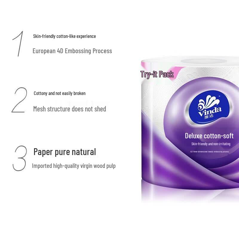 Vinda Gentle 4-Ply Embossed Toilet Paper