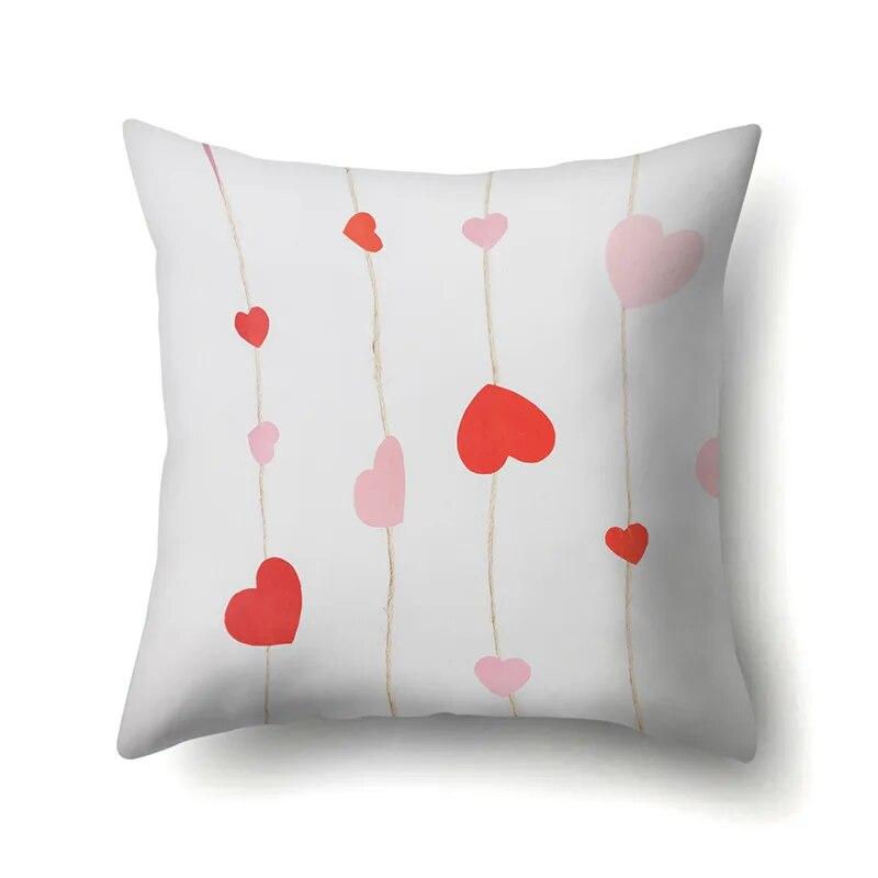 Peach Heart Pillowcase Home Living Room Soft Decoration Sofa Cushion Cover Bedroom