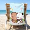 1pc Yier BuBu Bear1 Beach Towel, Beach and Seaside Swimming Pool Equipment, Fashion Pattern, Rectangular, Travel Essentials