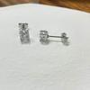 6.5mm Four Prong Moissanite Stud Earrings S925 Sterling Silver  D VVS1 Fine Jewelry  For Men Women