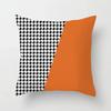 Nordic Orange Pattern Sofa and Bedside Pillow Cover Modern Simple Casual Waist Head Pillow Cushion Cover Pillows Decor Home 45cm