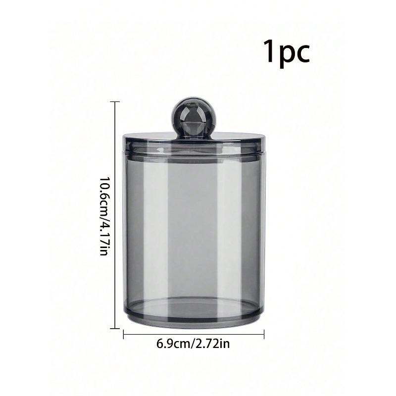 1pc Black Acrylic Bathroom Dental Floss Storage Container Bathroom