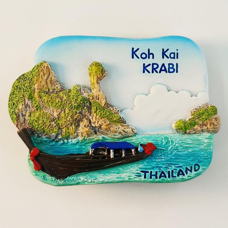 Thailand Souvenirs Chicken Island Fridge Stickers Bangkok Phuket Tak Changwat Krabi Koh Samui Fridge Magnets Wedding Gifts