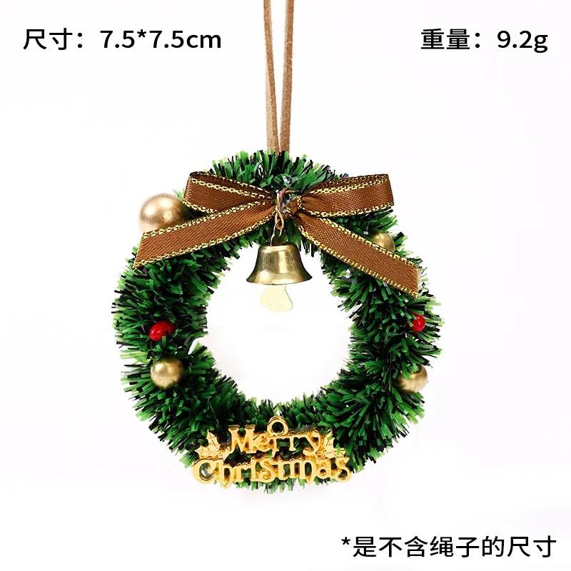 

Мини Рождественские венки Кукольный домик Миниатюрный Декор Рождественской елки Гирлянда Венок Мини Ремесленные венки Зимние Снежные украшения 1PC