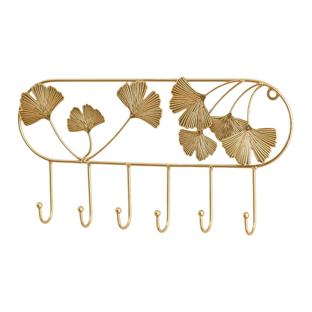 Wall Hook Wall Mount Multipurpose Ornament Leaf Design Easy to Install Decorative for Balcony Dorm Garden Bathroom Kitchen