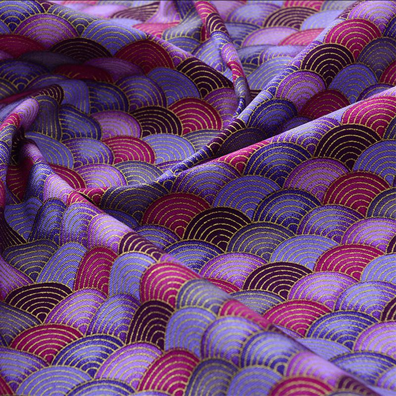Breiter 140cm Baumwoll-Japanischer Stil Bronzefarbener Jacquard-Satin-Stoff für Cheongsam Kimono Nähen DIY Tasche Handgefertigter Patchwork-Stoff