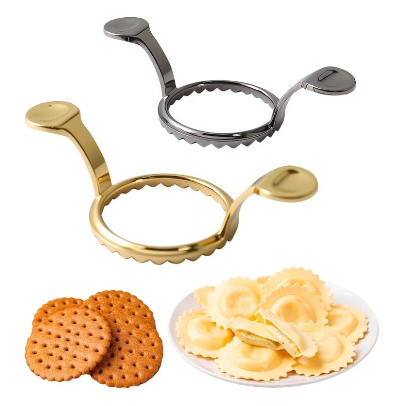 1/3Pcs Manual Pasta Cookie Molds Ravioli Cutter Press Mold With Wooden Handle Kitchen Baking Tool For Dumplings Lasagna Pierogi