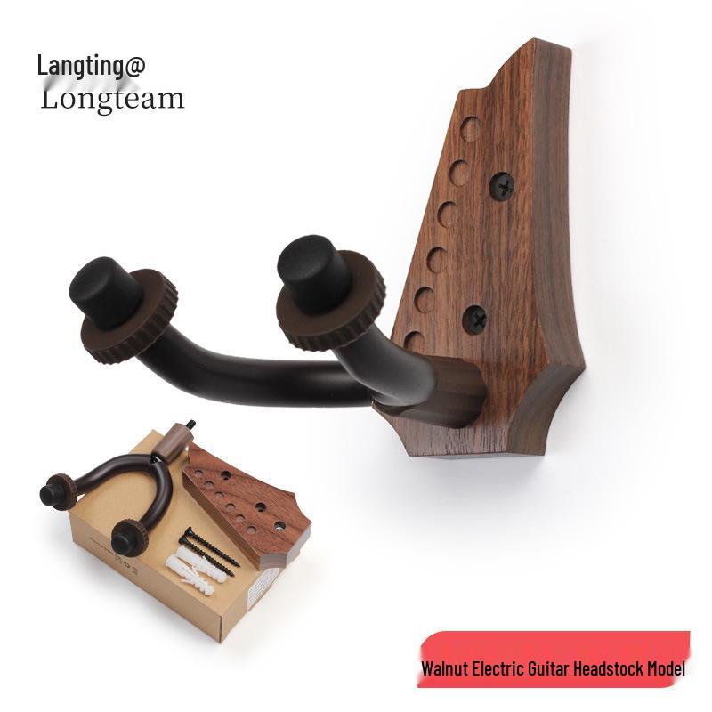 

Black Walnut Guitar and Ukulele Headstock Hanger Black Walnut Instrument Hook