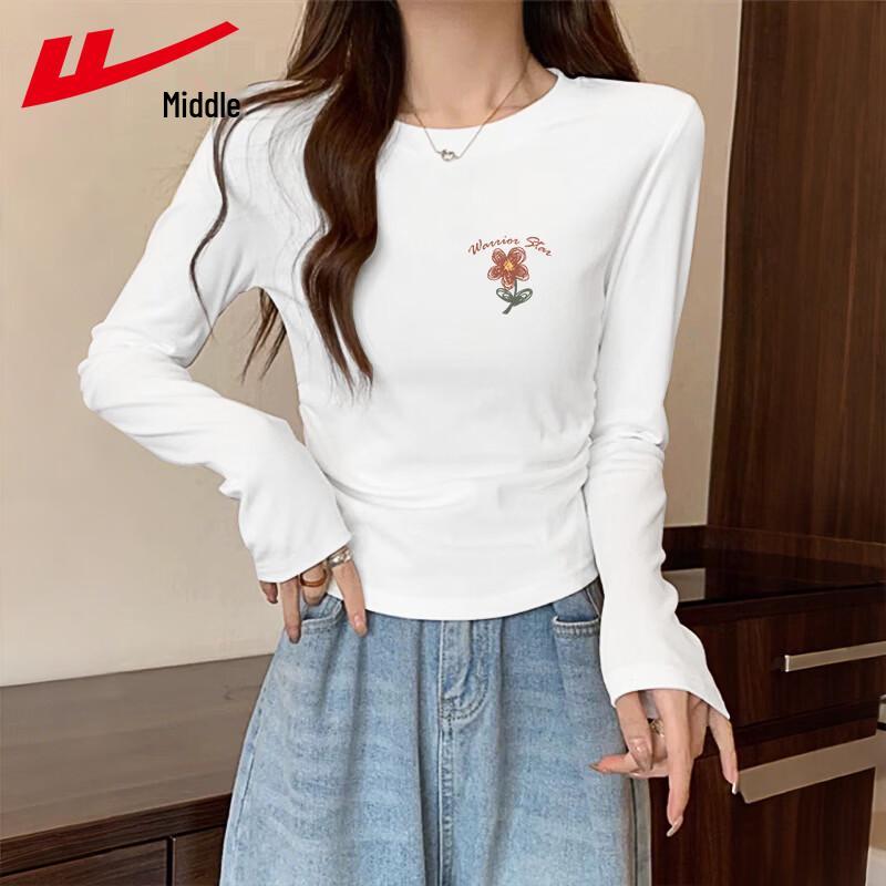 Warrior Women s Slim Fit Long Sleeve T-Shirt with Shirred Waist L