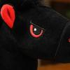 Black Horse Plush Toy Zodiac Year of The Horse Mascot Lucky Ornament Soft Stuffed Animal Doll  Home Decor Car Decoration