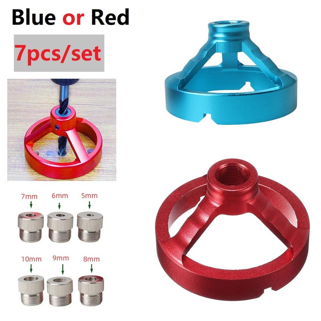 Multi Purpose Drill Guide Fixture Set Aluminum Alloy Vertical Drill Guide Fixture for Straight Corner Round V Drill Punch