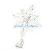 Y5JC Decorative Christmas Tree Toppers Metal Decoration for Indoor Outdoor Use Seasonal Party Supplies