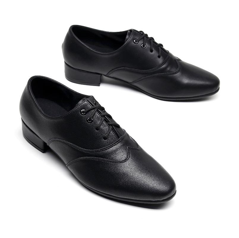 Pantofi de Dans Bărbați Pantofi de Dans Latin Ballroom Talpă Moale Piele Neagră Pantofi Jazz Pentru Băieți Tocuri 2.5cm Pantofi de Antrenament Petrecere Dans