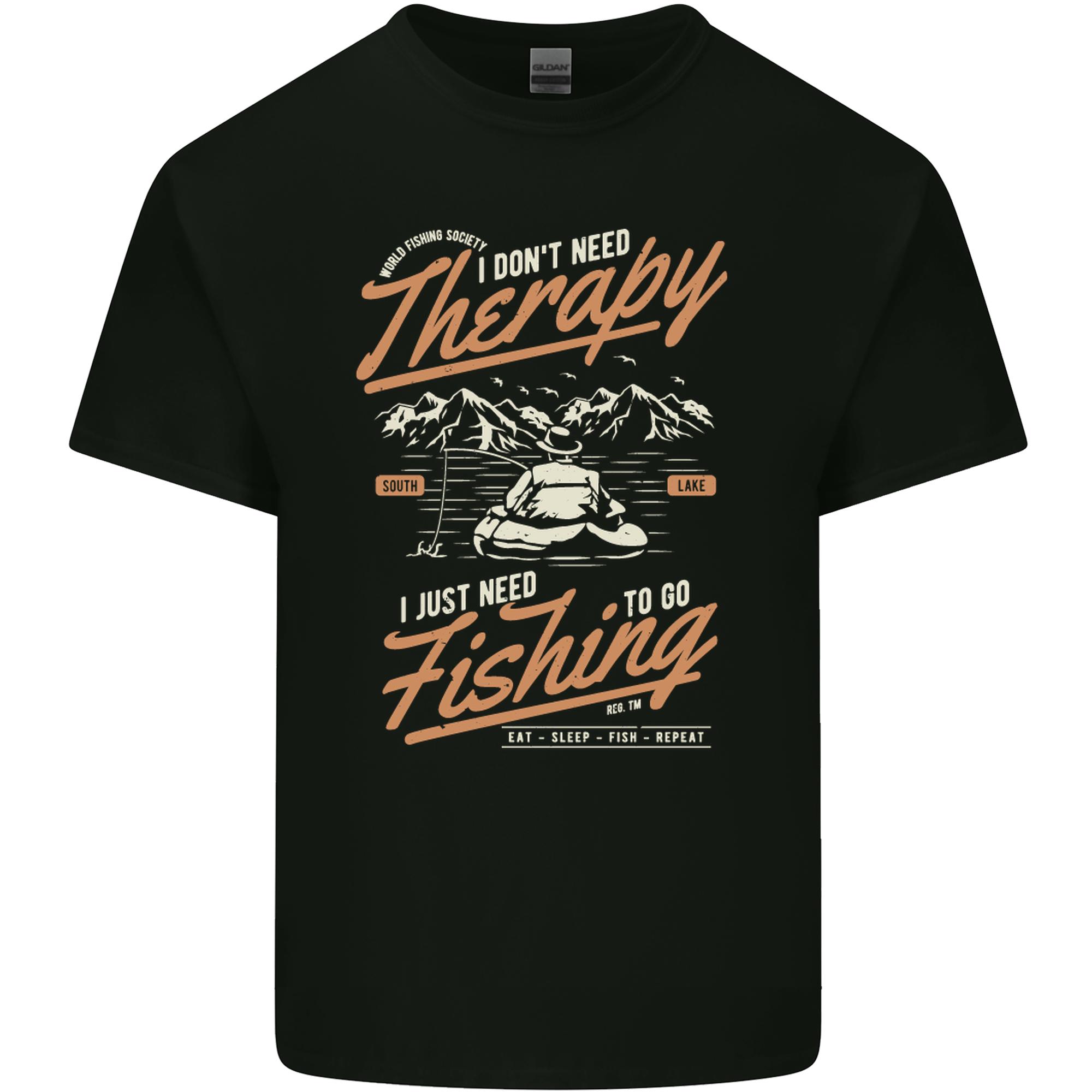 Fishing Therapy Funny FisherUnisex Unisexs Light Cotton TShirt S