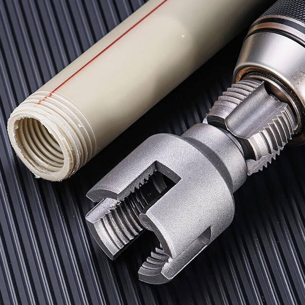 Kit Multi-Dimensiune Reutilizabil pentru Filetat Țevi PVC pentru Mașină de Găurit Electrică Unealtă Reutilizabilă pentru Instalații Sanitare Potrivită pentru Reparații Casnice