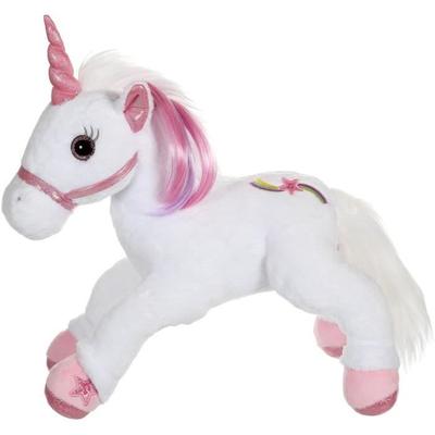 Gipsy Toys - Lica Bella Féerique Et Lumineuse - Interaktives Einhorn Plüschtier - 35 cm - Weiß - Rosa