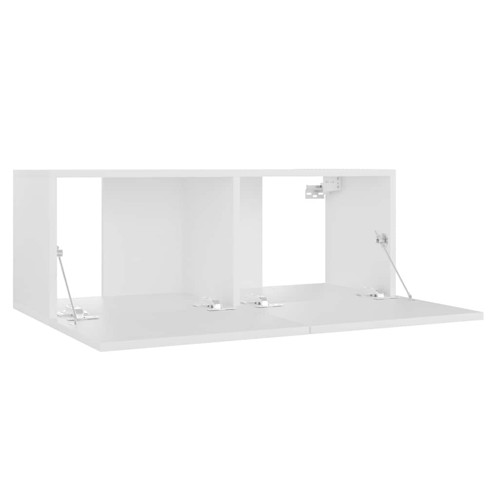 Vidaxl 3-Cz. TV Cabinet Set, White, Wood-Based Material