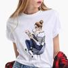 Fashion Loose White Short-sleeved T-shirt Woman  Harajuku  Women Clothes