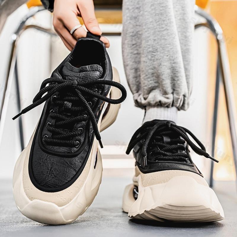 Fashion Height Increasing Casual Men's Shoes 2025 Spring Fashion Trend Versatile Sports Thick Soled Shoes Fashion Trend Chunky sneakers