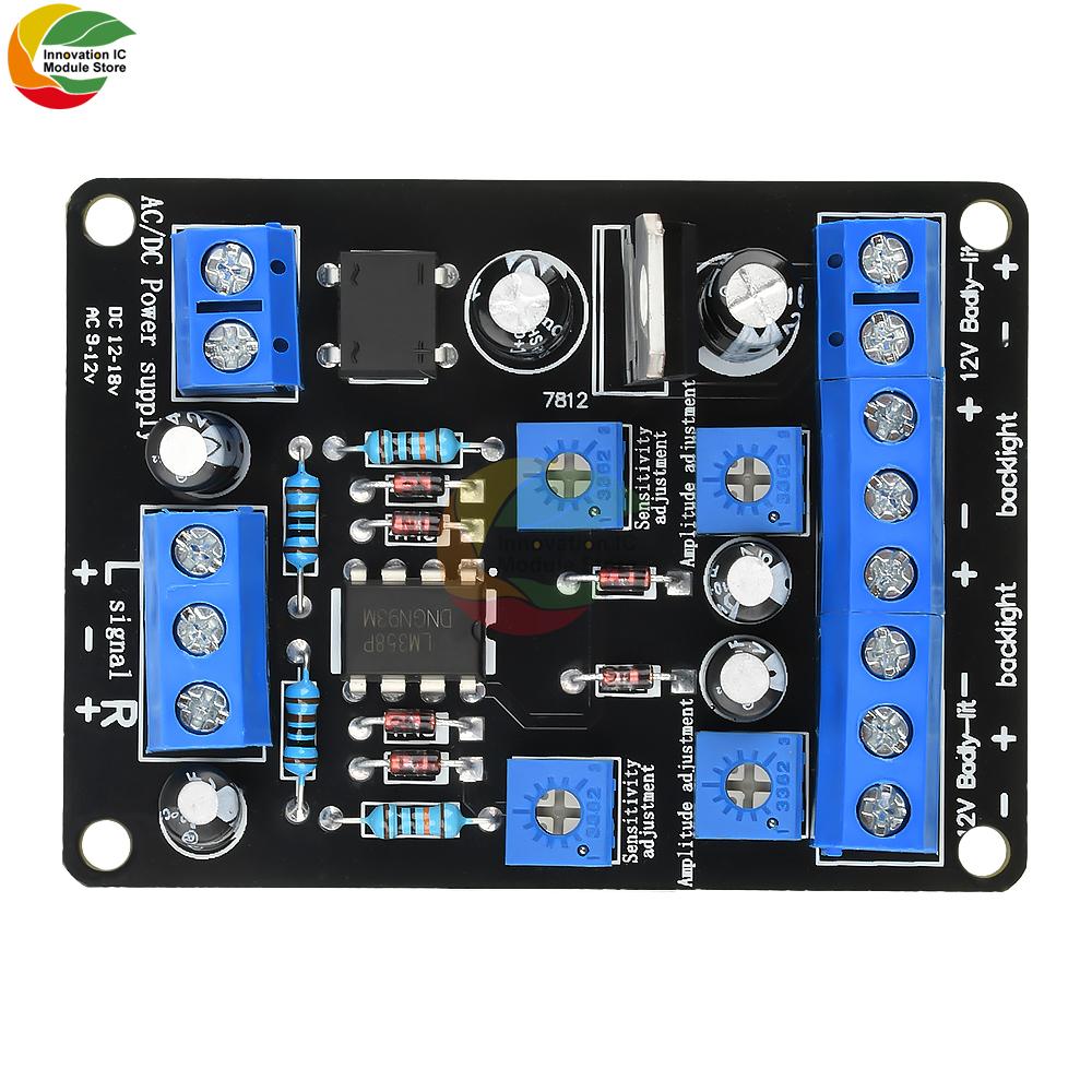 AC9-12V/DC12-18V VUMeter Driver Board Amplifier Front-End Electronic Tube Gallbladder Machine Db Meter Level Meter Driver Module