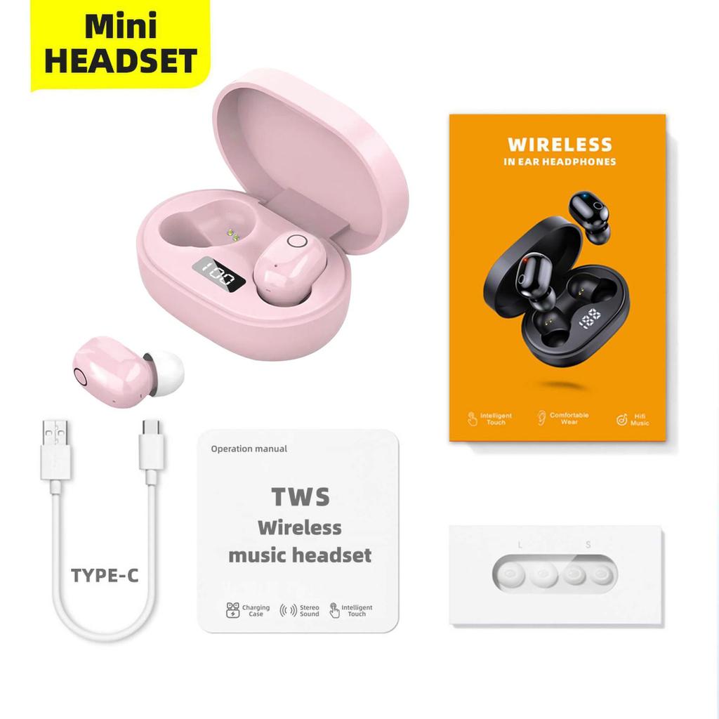 E6S J15 Bluetooth TWS Wireless Earbuds with LED Display - Stereo Music & Sports Headset